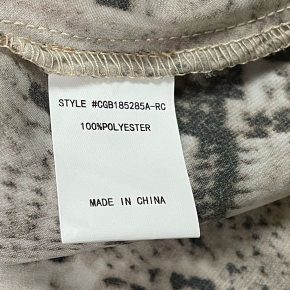 NWT CODE X MODE Womens Snakeskin High-Low Ruffle Skirt Beige Size XS - Picture 10 of 15